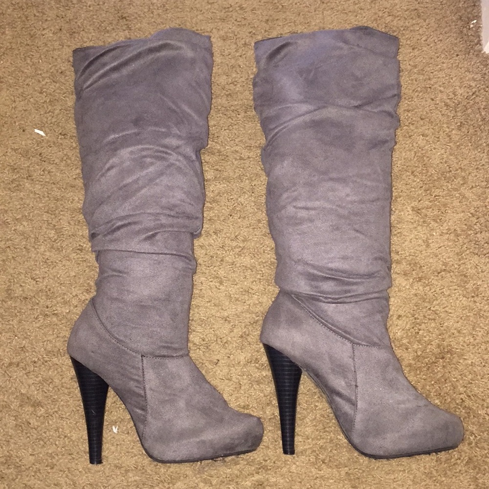 Grey Suede boots